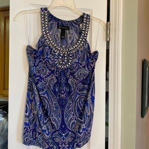 INC International concepts, size small, jeweled, dress sleeveless top